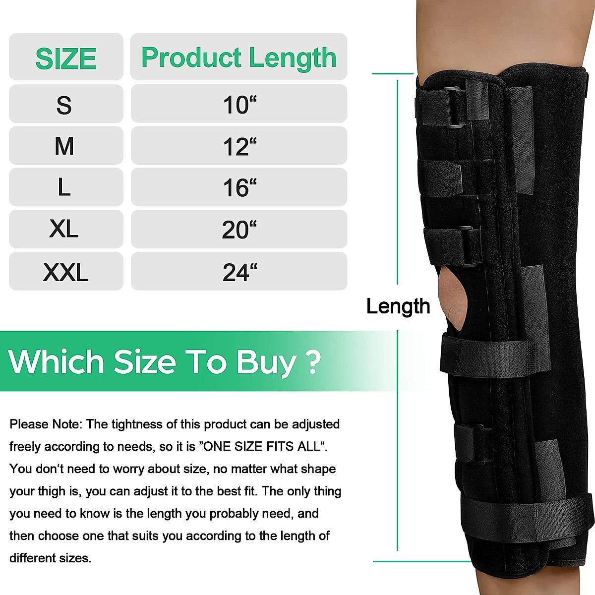 NEENCA Knee Immobilizer - Support for Injury Recovery