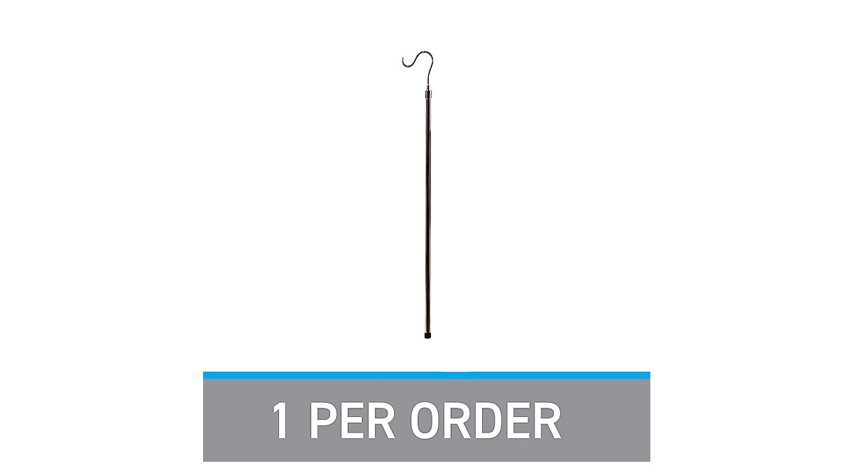 SSWBasics Chrome Reach Garment Hook - Extendable Clothes Hook Pole