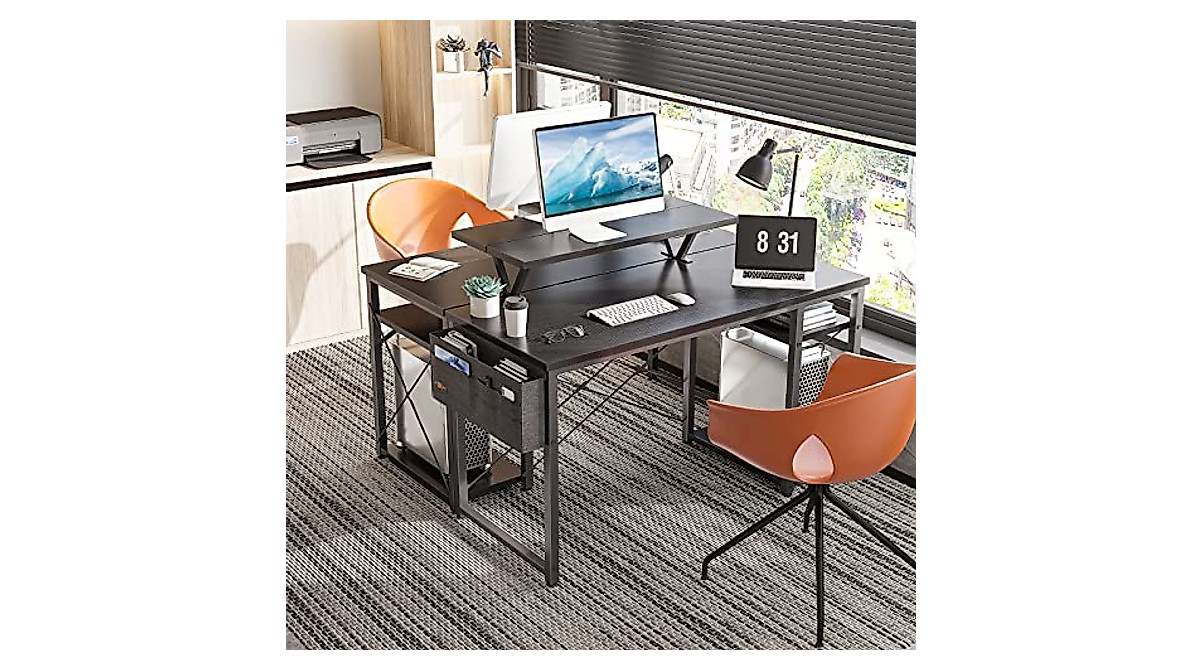 ODK 39 Inch Computer Desk with Monitor Stand - Stylish & Functional