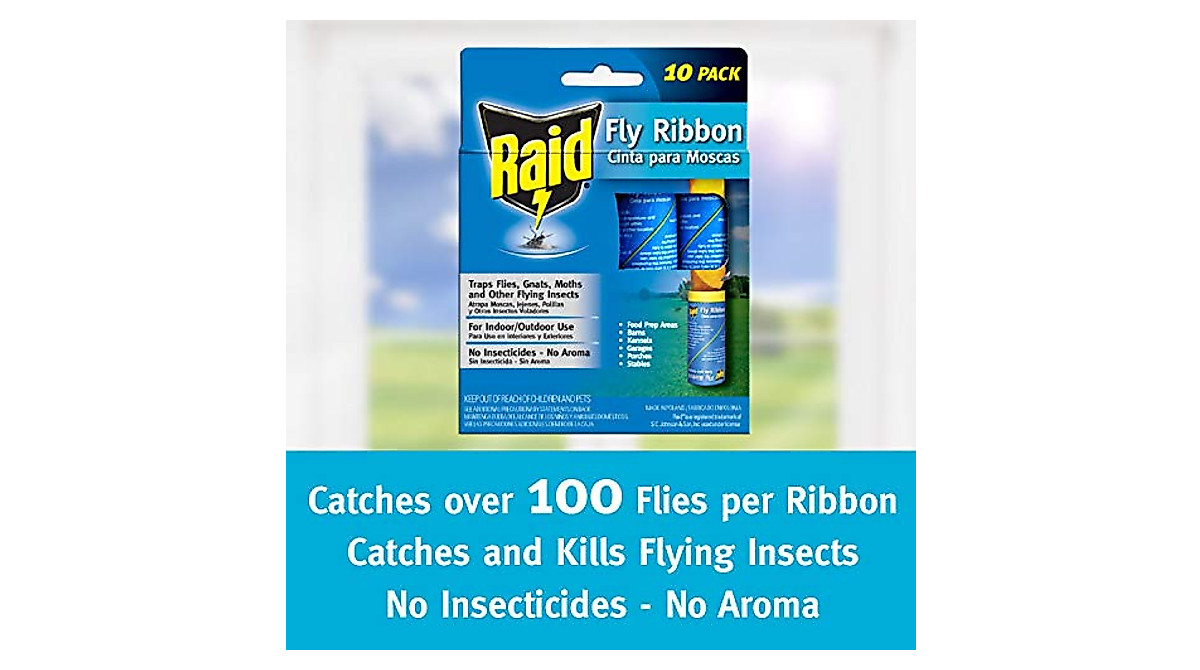 Raid Fly/Bug Catcher - 10 Count Bug Control Ribbons
