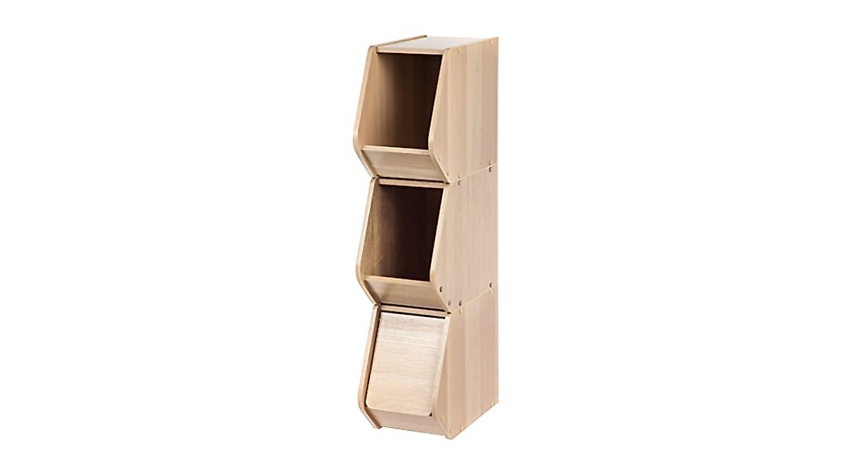 IRIS USA Narrow Modular Storage Box - Space Saving & Easy Assembly