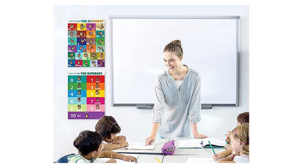 Learn ASL with Kid-Friendly Sign Language Posters | Durable & Educational