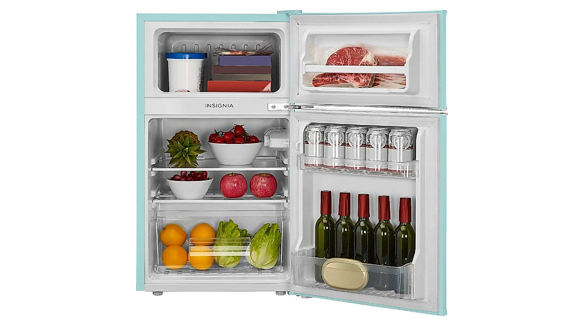 Insignia Retro Mini Fridge Hot Rod Red - Compact & Stylish Storage