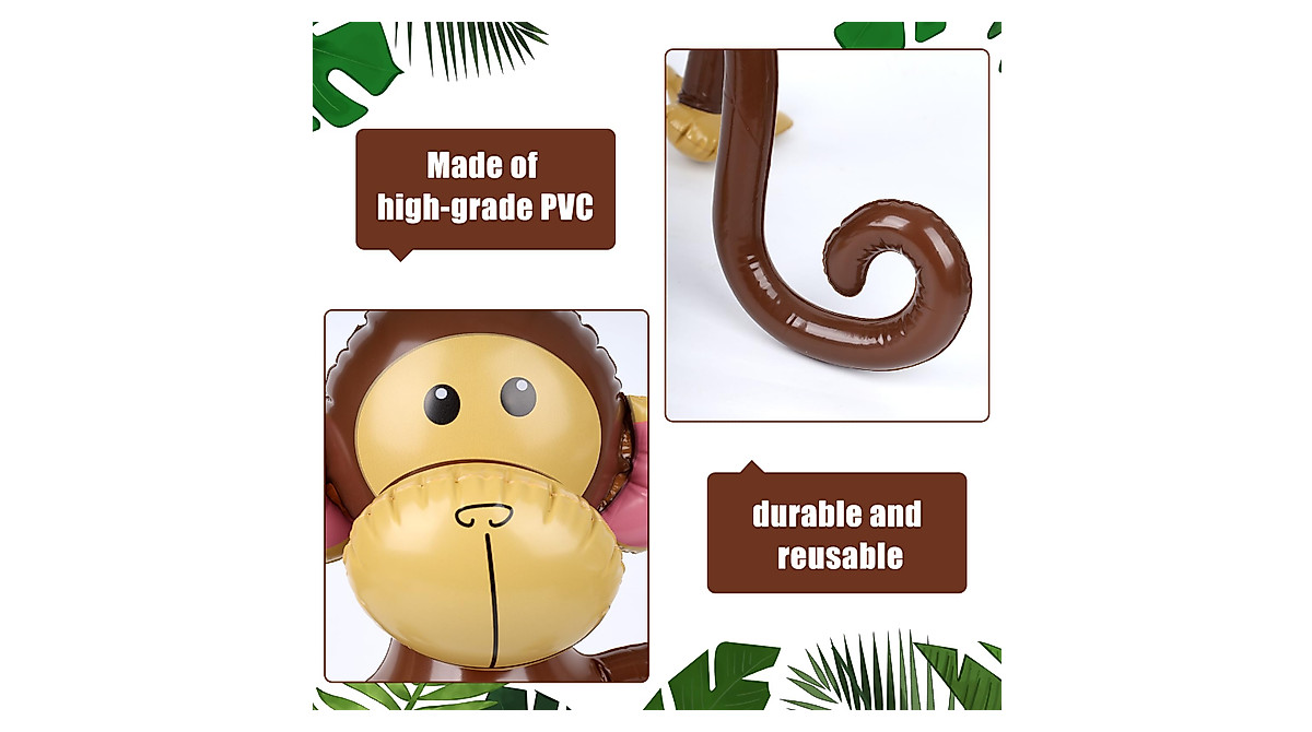 FUTUREPLUSX Inflatable Monkeys - Perfect for Jungle & Safari Parties
