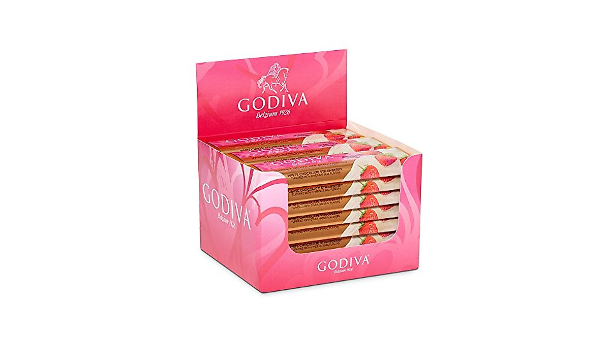 Godiva White Chocolate Strawberry Bars - Perfect Valentine's Gift