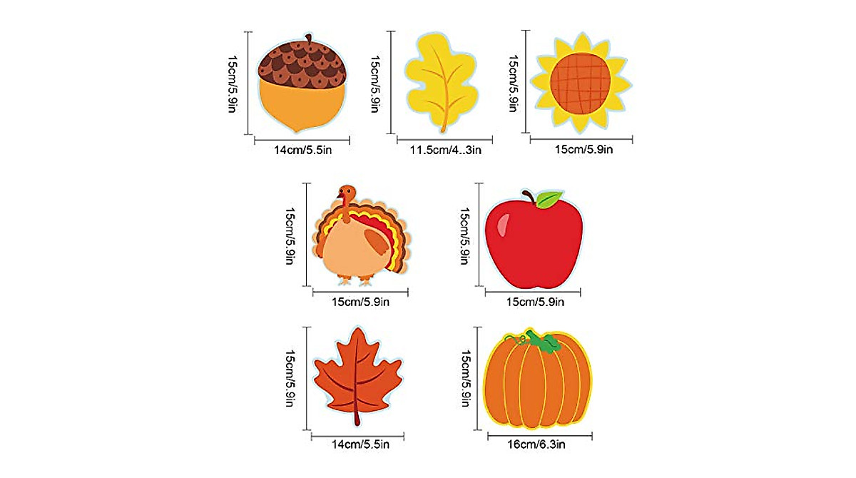 50 Colorful Happy Fall Cutouts for Classroom Decor