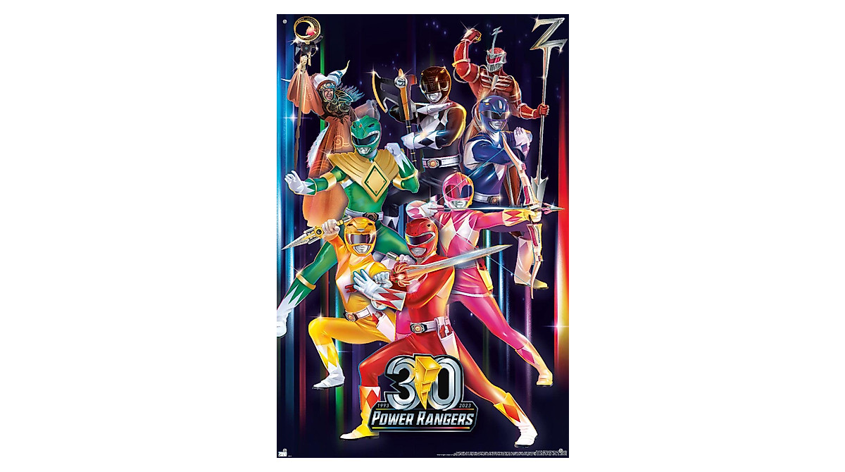 Power Rangers 30th Group Wall Poster with Push Pins