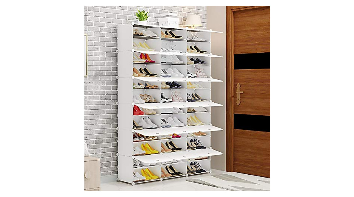 Aeitc 72 Pair Portable Shoe Rack Storage Organizer