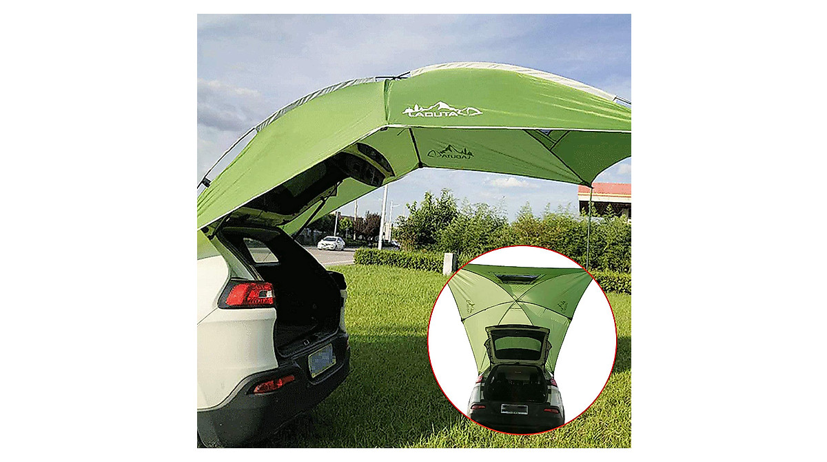 DYRABREST Car Tailgate Tent Canopy – Leak-Proof 110x74 SUV Shade