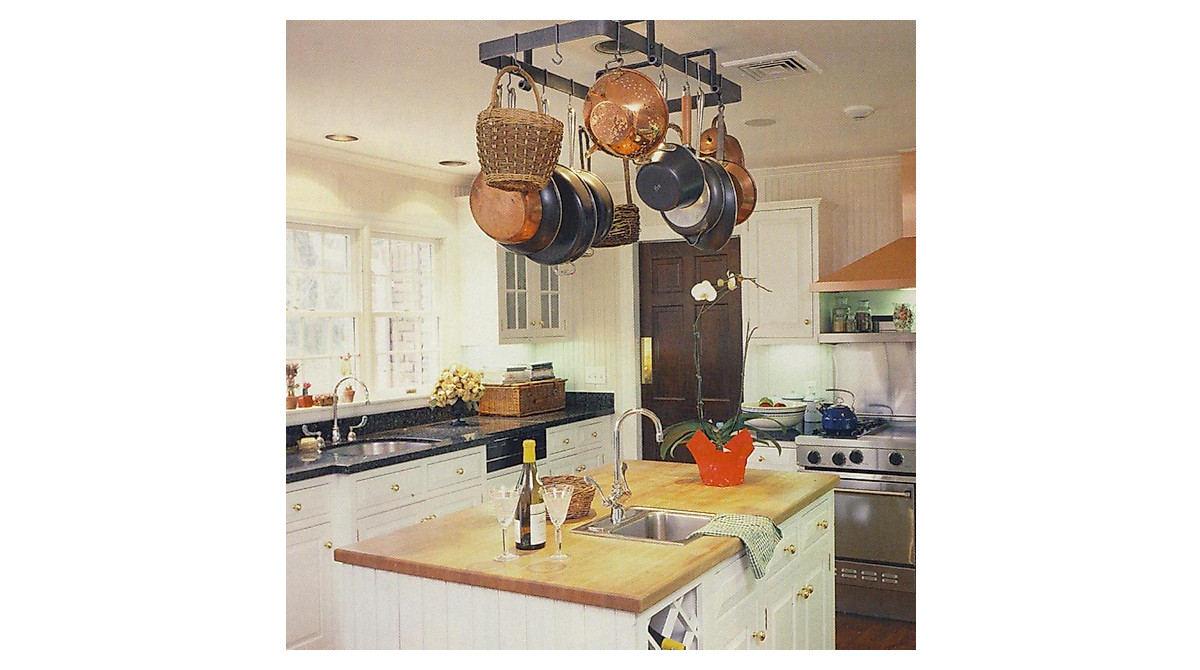 Enclume Premier Low Ceiling Pot Rack - Space-Saving Steel Organizer