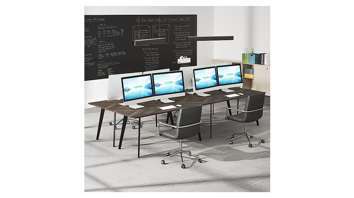 Tribesigns 6FT Walnut Conference Table & Versatile Office Desk