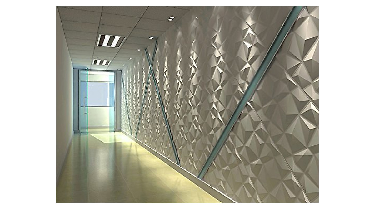 Art3d 3D Wall Panels White Diamond Design - Easy DIY Decor