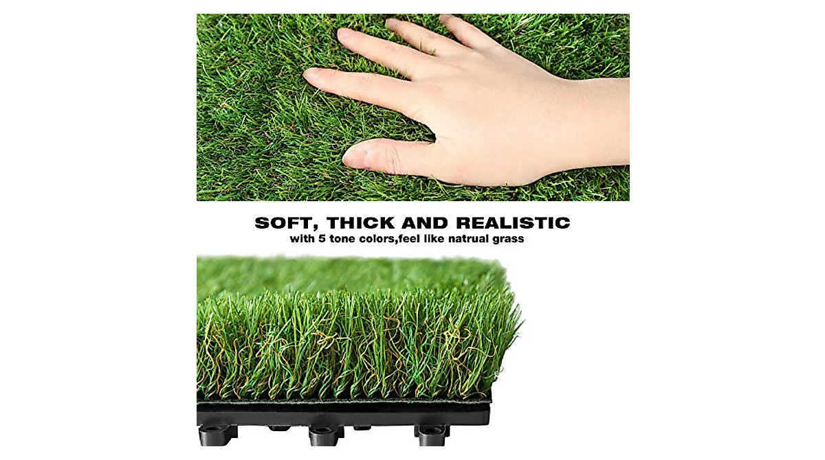 XLX TURF Artificial Grass Tiles - Durable Indoor & Outdoor Turf Deck