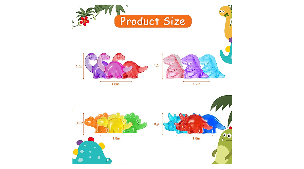 HAPTIME 50 Pcs Mini Dinosaur Figures for Kids