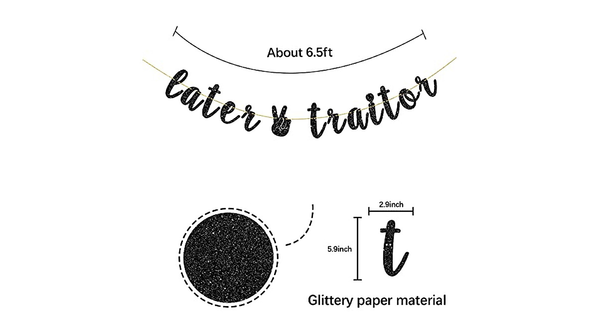 INNORU Later Traitor Banner for Farewell & Retirement Parties