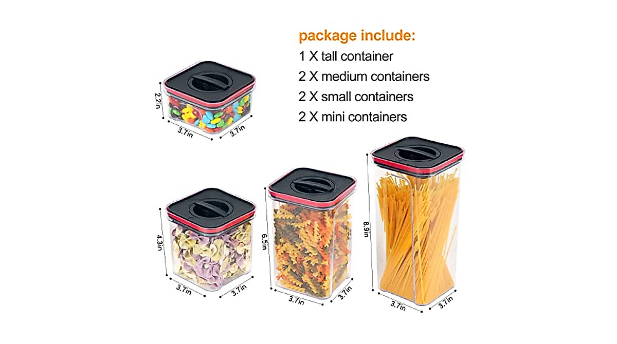 veluebay Airtight Food Storage Containers - 7 Piece Set