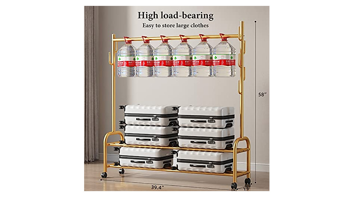 Thick Forest Gold Clothes Rack - Stylish Storage Solution