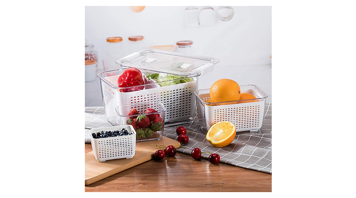 LUXEAR Vegetable Storage Containers - Keep Produce Fresh Longer