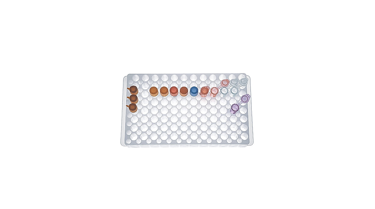 Vial Rack Tube Rack 96 Wells for Microcentrifuge Tubes - MUHWA