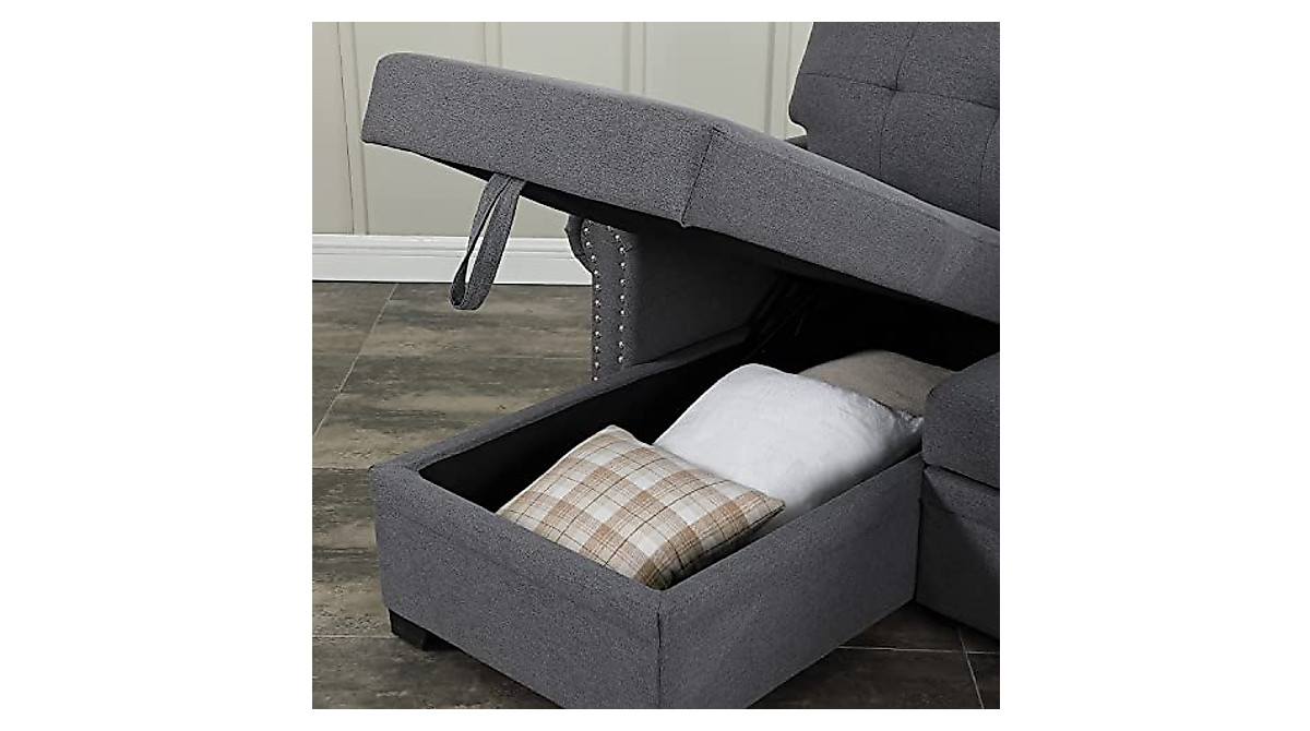 Alexent 3-Seat Modern Fabric Sleeper Sofa - Space Saver