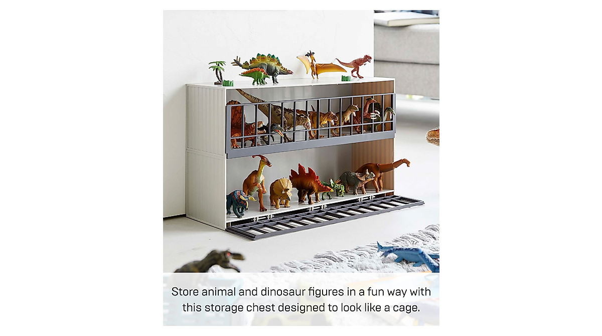 Yamazaki Two-Tier Toy Dinosaur Storage Rack for Kids