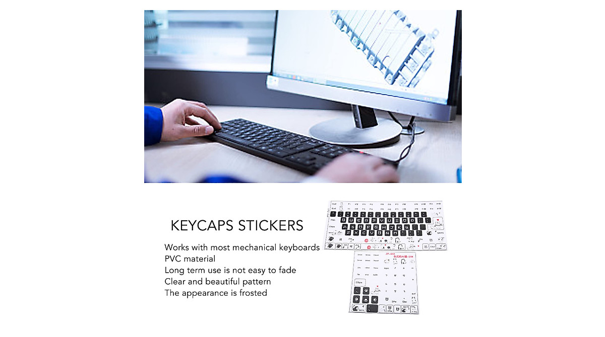 Hilitand Universal Keyboard Stickers for Gaming & More