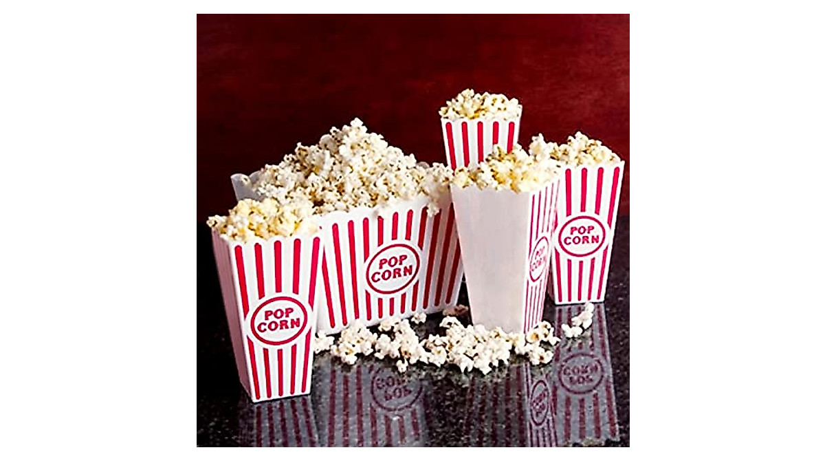 Retro Popcorn Containers for Movie Night - Reusable & Durable