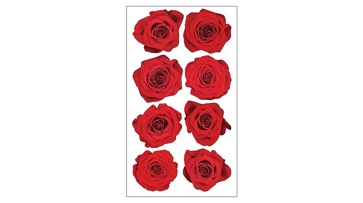 Red Roses Sticker Set for Scrapbooking & Crafts | EK Success