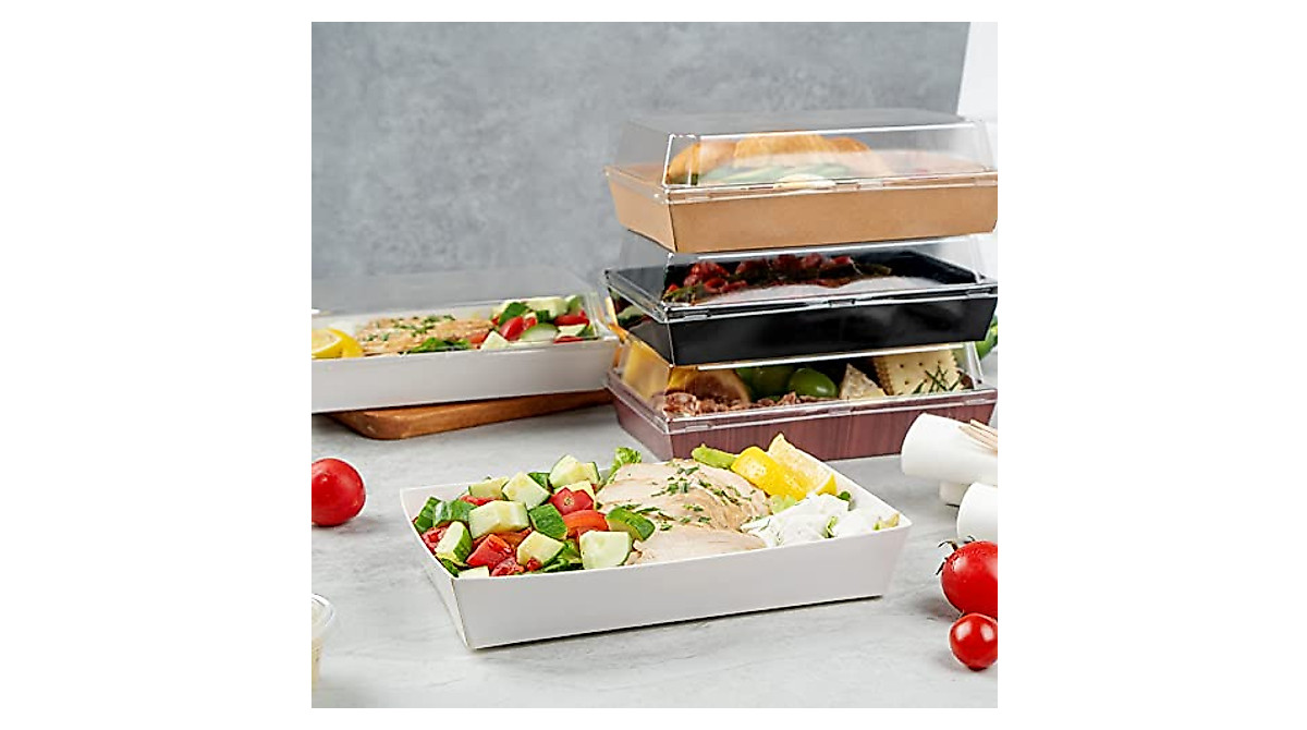 Restaurantware White Sushi Tray - 100 Count Medium Box