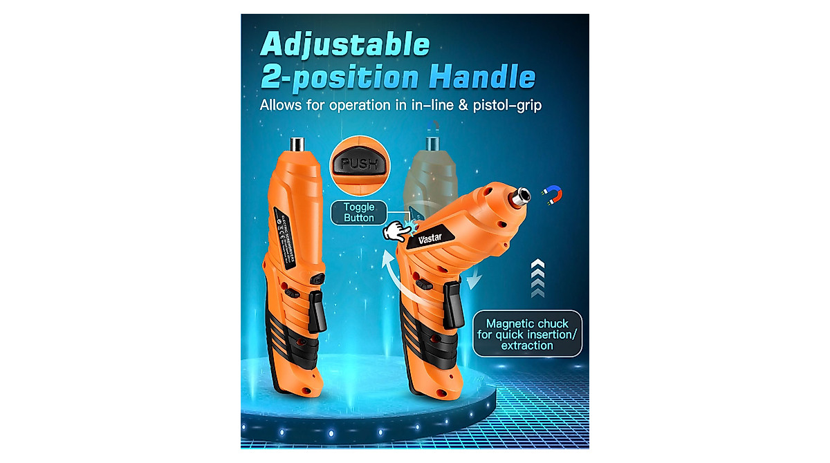 Vastar Cordless Electric Screwdriver Set - 48Pcs Kit