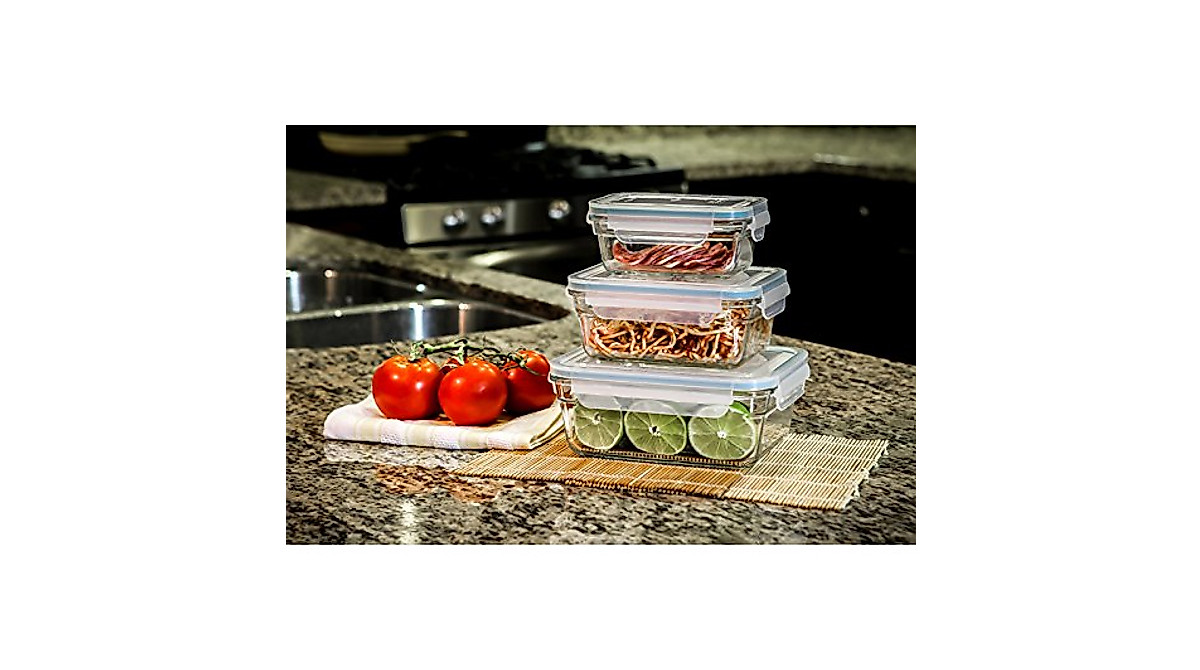 Glasslock 6-Piece Oven Safe Container Set for Food Storage