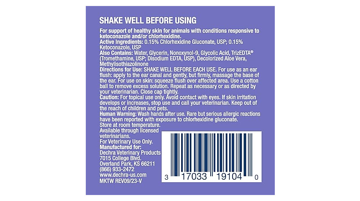 Mal-A-Ket Plus TrizEDTA Flush for Pets - Safe Ear & Skin Care