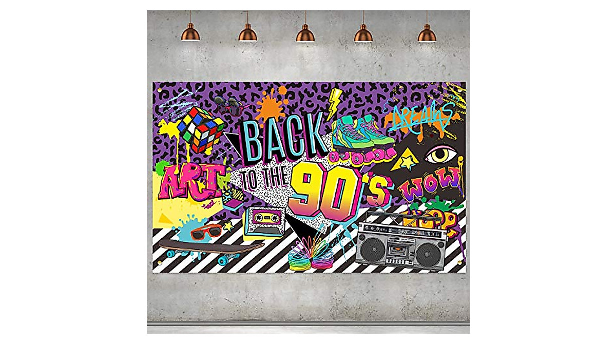 90s Hip Hop Graffiti Backdrop for Retro Party & Photo Booths