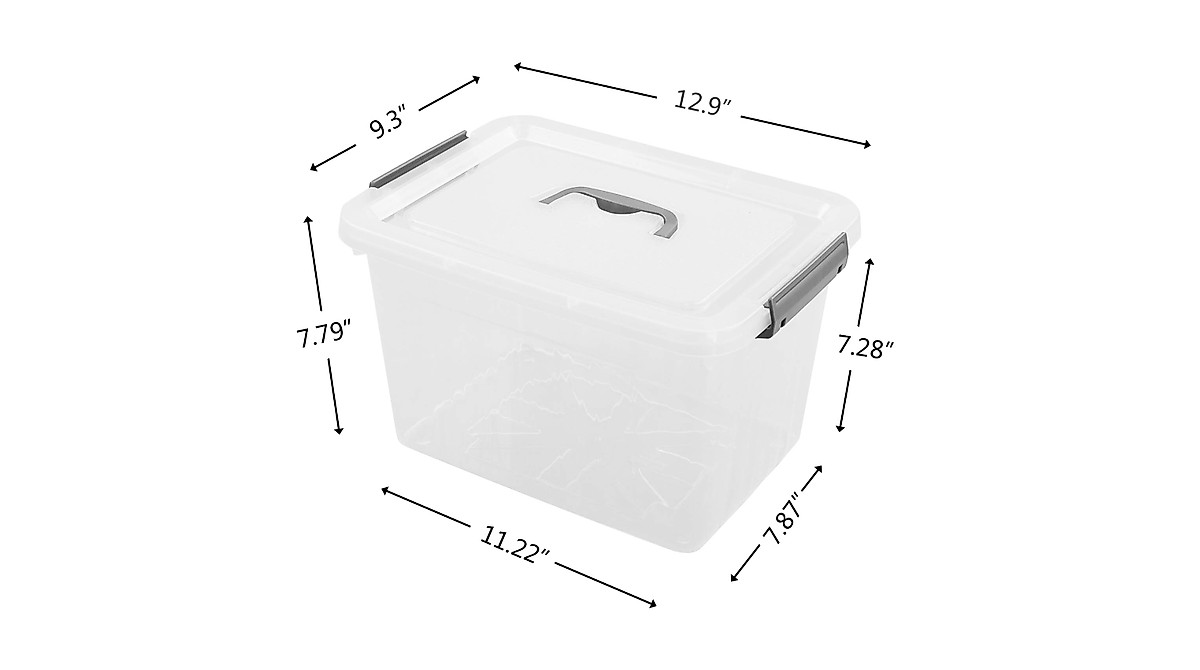 Bringer 6-Pack Clear Latching Storage Boxes - Organize & Protect