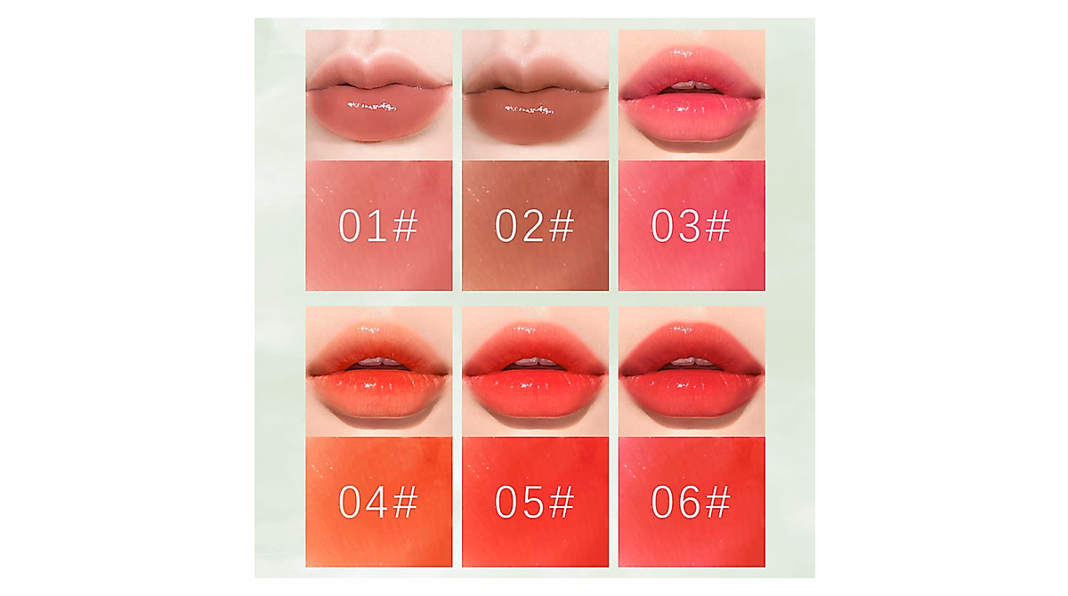 6 Colors Lip Tint Set – Long-Lasting Moisturizing Water Lipstick