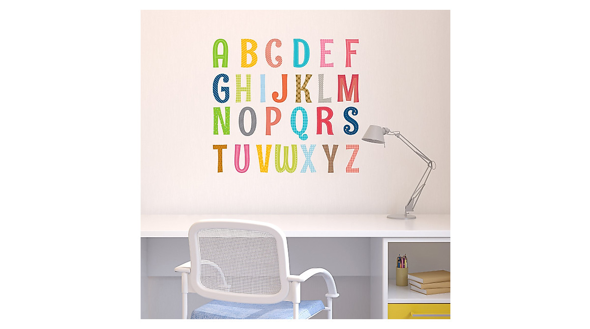 DECOWALL Uppercase Alphabet Kids Wall Stickers