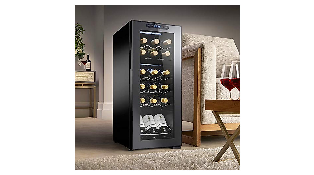 Wine Enthusiast 18 Bottle Dual Zone Wine Cooler - Precise Temperature ...