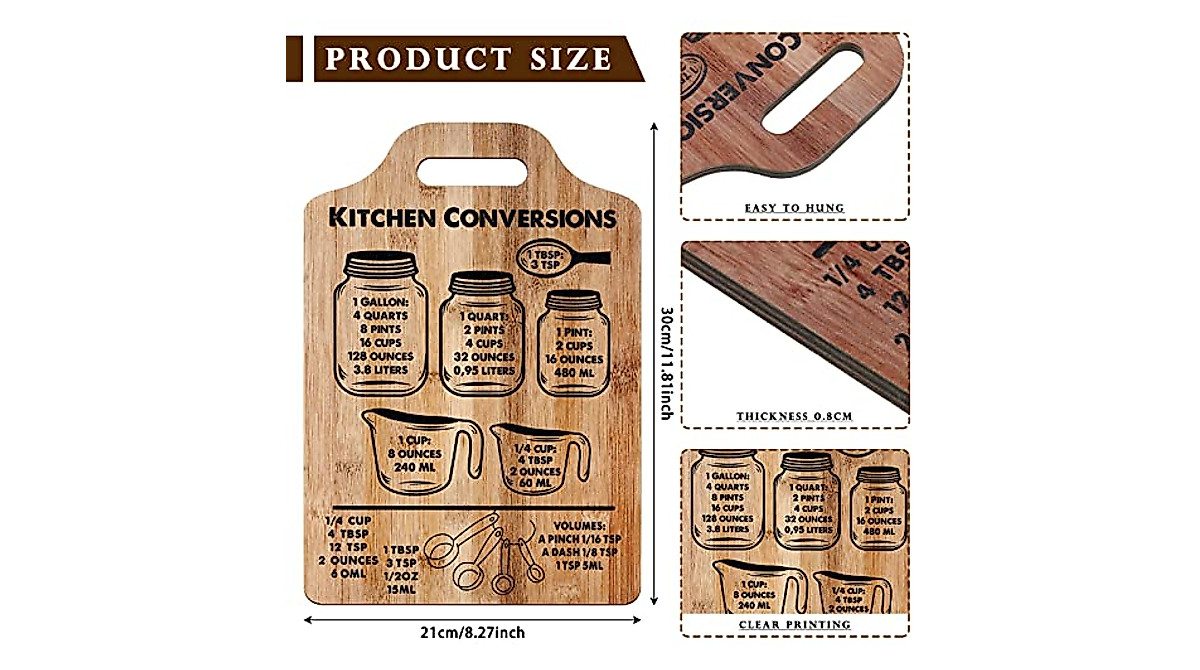 Rustic Kitchen Conversion Chart Wall Decor - Functional & Stylish