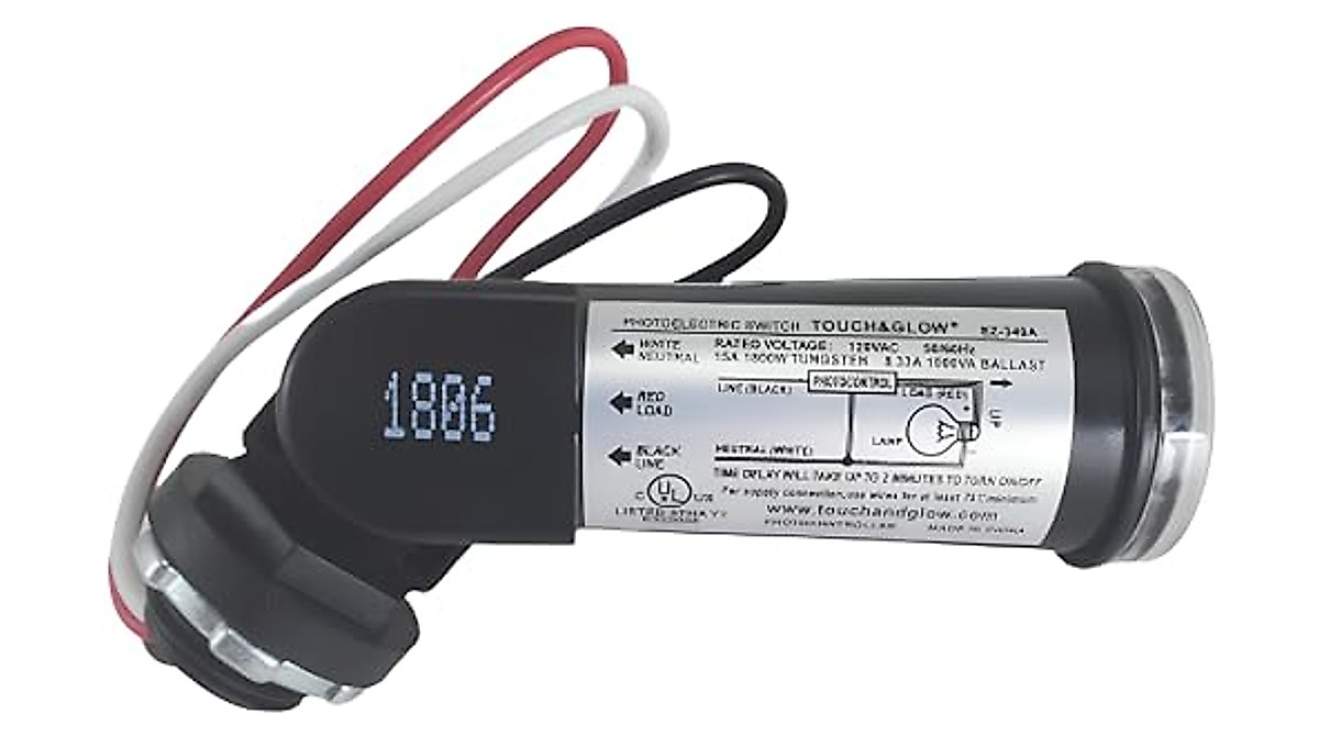 Outdoor Light Control with Photocell and Swivel Mount | Touch & Glow