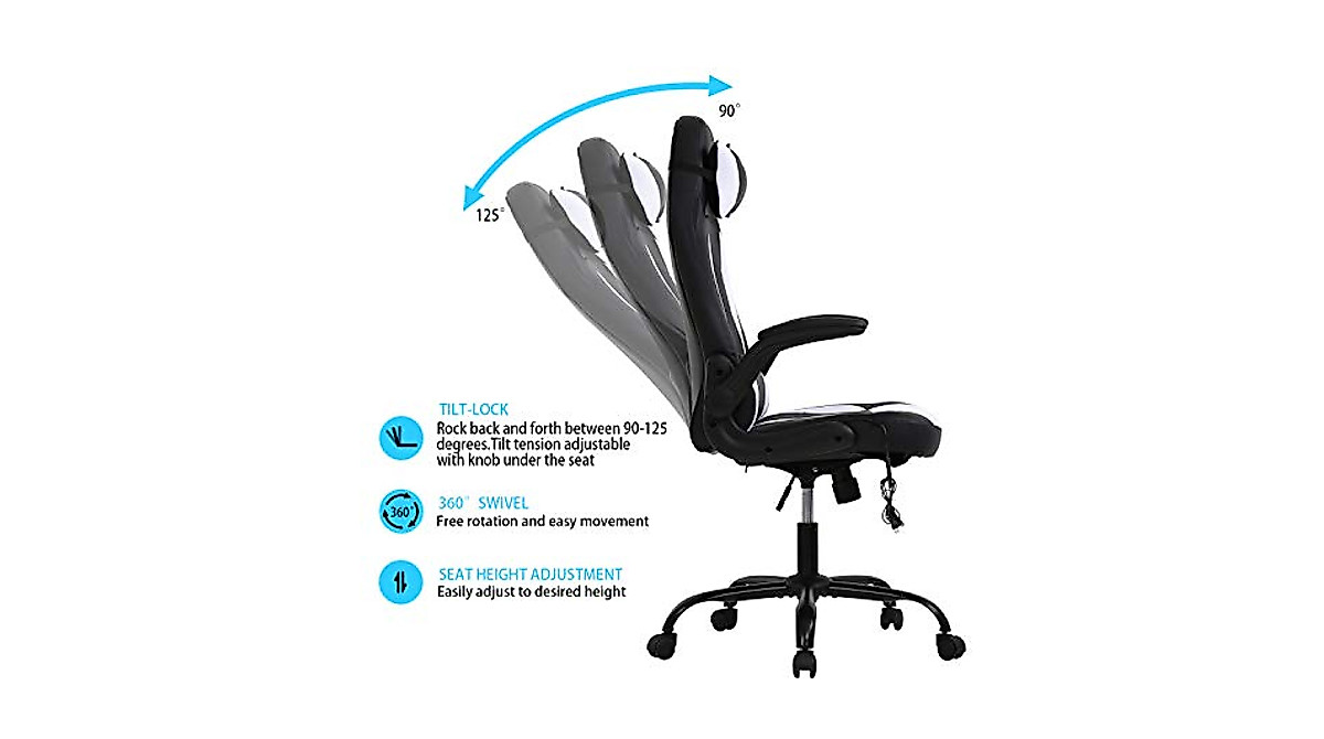 HCB Ergonomic Office Chair with Massager - High Back Gaming