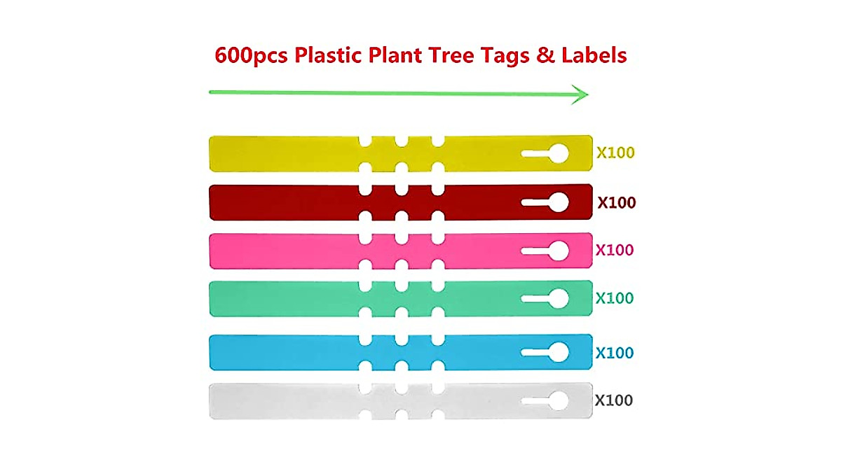 Kecoya 600 PCS Plastic Plant Tree Tags - Waterproof & Adjustable Labels