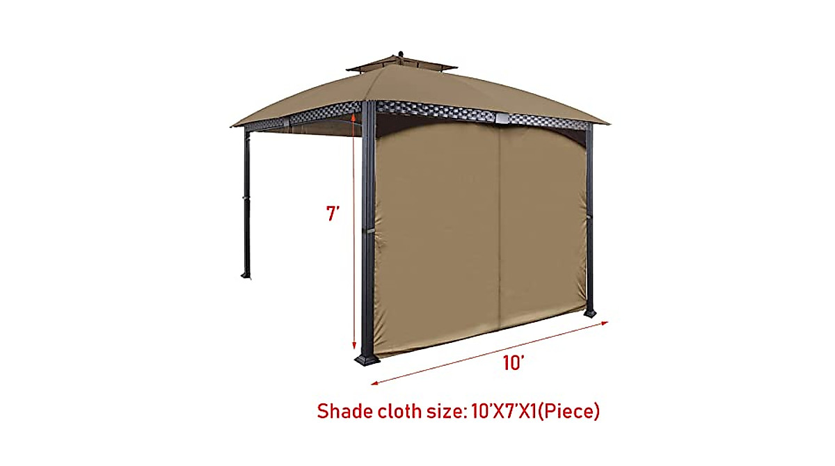 MIHU Gazebo Replacement Curtains - Privacy Panel Khaki
