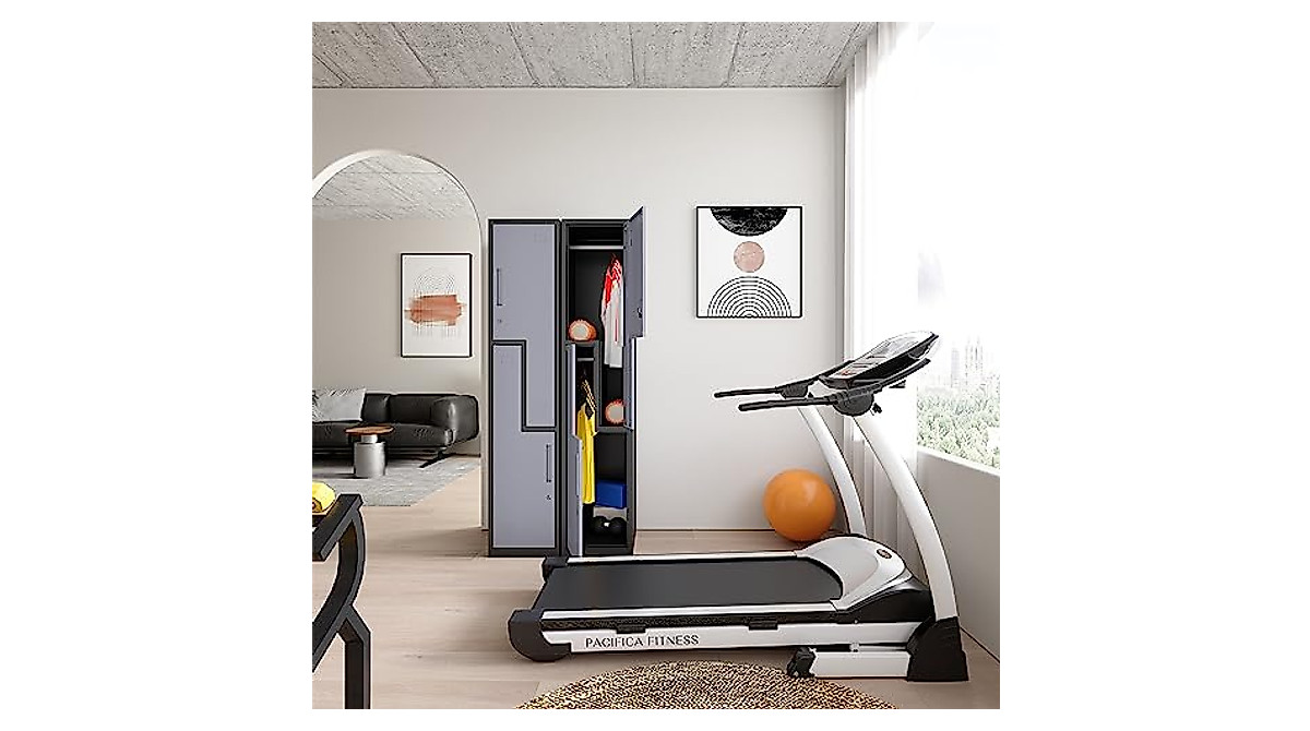 BYNSOE L-Shape Metal Locker for Schools & Gyms