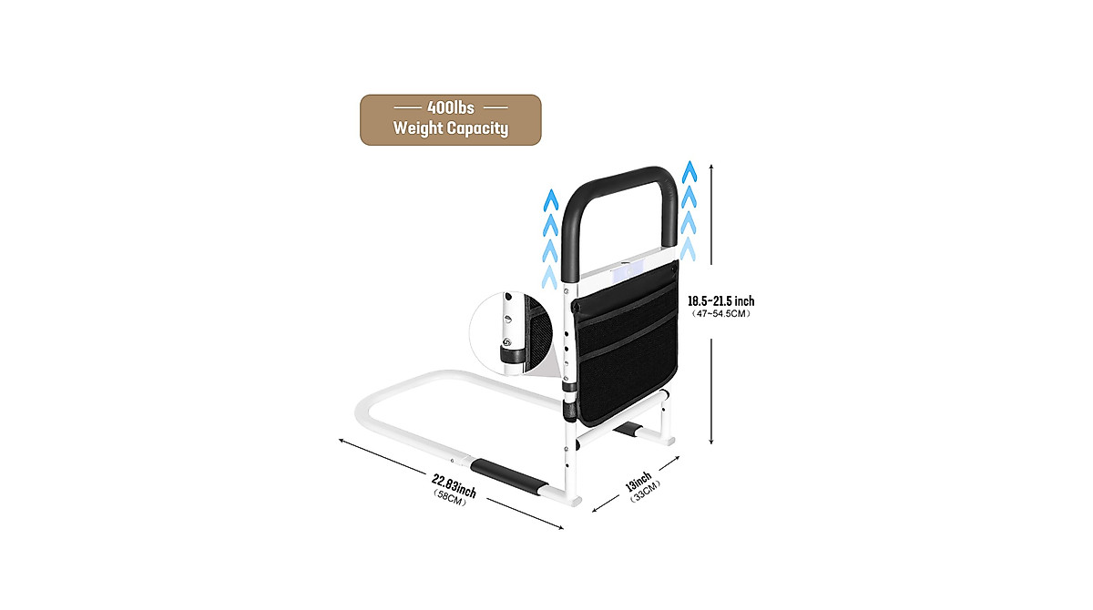 YEEGO DIRECT Bed Rails for Elderly Safety & Support | Adjustable & Durable