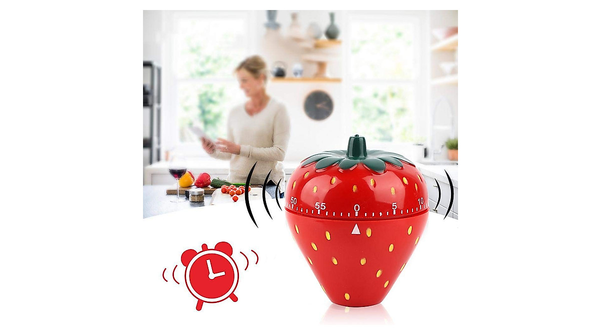 Red Strawberry Kitchen Timer - Perfect Reminder for Cooking