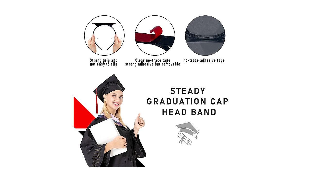 KHG Graduation Cap Headband - Essential Secure Accessory