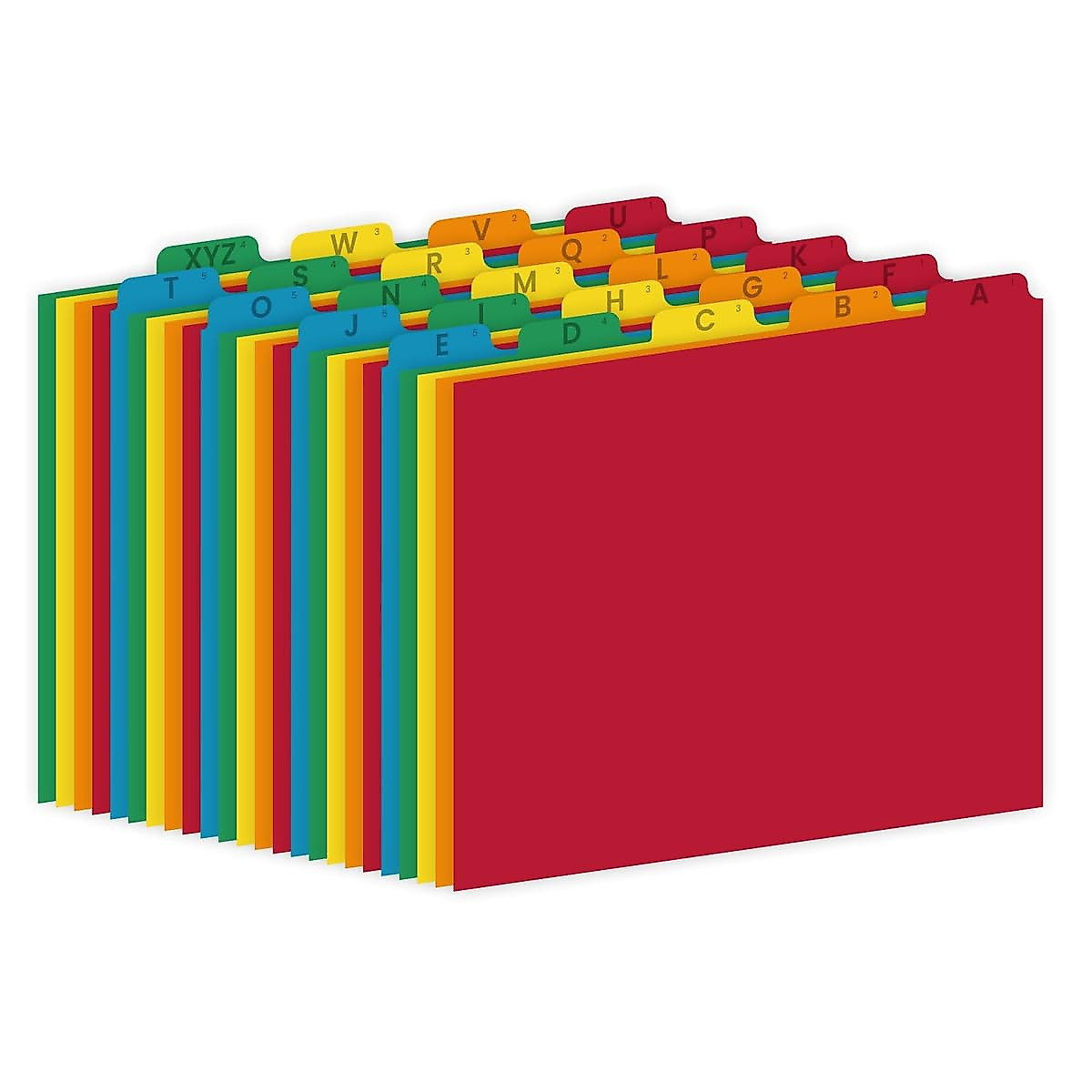 25 Alphabet Dividers – Letter Size File Dividers, Heavyweight Manila ...