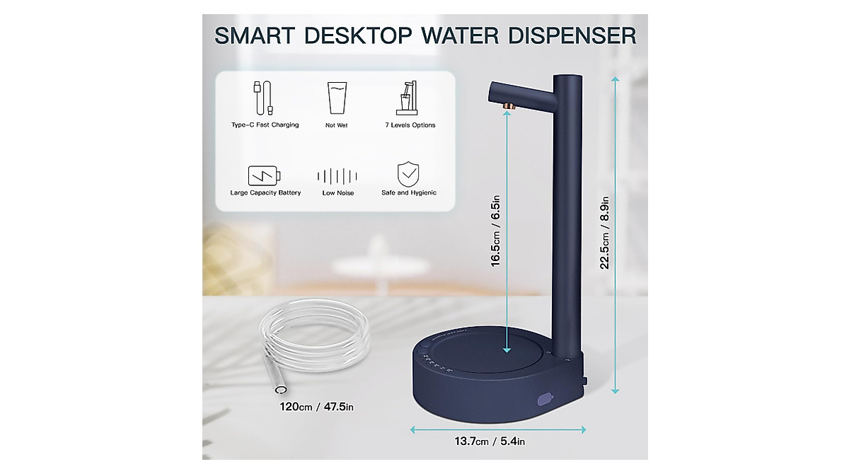 Smart Water Dispenser for 5 Gallon Bottles - Portable & Intelligent
