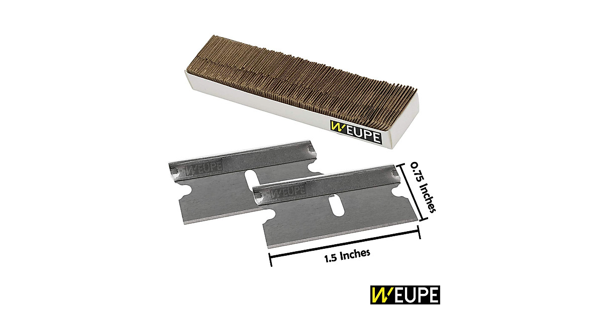 WEUPE Single Edge Razor Blades - 100 Pack USA-Made