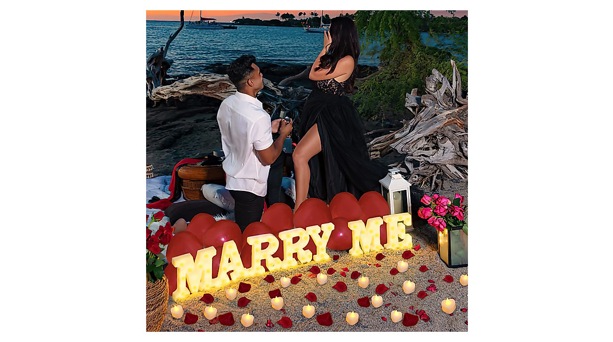 Homemory Marry Me Light Up Letters Proposal Kit for Romantic Occasions